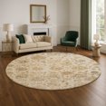 thumbnail image 1 of Addison Rugs Mayfield Premium Machine Washable Transitional Damask Linen Round Rug, 8' x 8', 1 of 6