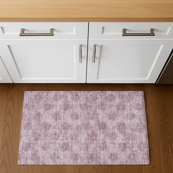 Addison Rugs Mayfield Premium Machine Washable Transitional Damask Pink Rectangle Rug, 1'8" x 2'6"