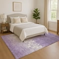 thumbnail image 1 of Addison Rugs Mayfield Premium Machine Washable Transitional Damask Purple Rectangle Rug, 8' x 10', 1 of 7