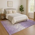 thumbnail image 1 of Addison Rugs Mayfield Premium Machine Washable Transitional Damask Purple Rectangle Rug, 9' x 12', 1 of 7