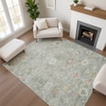 thumbnail image 1 of Addison Rugs Mayfield Premium Machine Washable Transitional Damask Sage Rectangle Rug, 3' x 5', 1 of 7