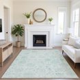 thumbnail image 1 of Addison Rugs Mayfield Premium Machine Washable Transitional Damask Turquoise Rectangle Rug, 10' x 14', 1 of 7