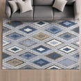 thumbnail image 1 of Addison Rugs Mayfield Premium Machine Washable Transitional Diamond Denim Rectangle Rug, 9' x 12', 1 of 6