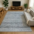 thumbnail image 1 of Addison Rugs Mayfield Premium Machine Washable Transitional Diamonds Blue Rectangle Rug, 2'6" X 3'10" Machine Washable Transitional Diamonds Blue Oversized Sherpa Throw Blanket, 1 of 7