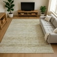 thumbnail image 1 of Addison Rugs Mayfield Premium Machine Washable Transitional Diamonds Wheat Rectangle Rug, 10' X 14' Machine Washable Transitional Diamonds Wheat Oversized Sherpa Throw Blanket, 1 of 7