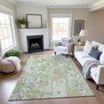 thumbnail image 1 of Addison Rugs Mayfield Premium Machine Washable Transitional Floral Aloe Rectangle Rug, 3' x 5', 1 of 6