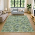 thumbnail image 1 of Addison Rugs Mayfield Premium Machine Washable Transitional Floral Aloe Rectangle Rug, 5' x 7'6", 1 of 6