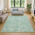 thumbnail image 1 of Addison Rugs Mayfield Premium Machine Washable Transitional Floral Aqua Rectangle Rug, 3' x 5', 1 of 6