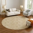 thumbnail image 1 of Addison Rugs Mayfield Premium Machine Washable Transitional Floral Beige Round Rug, 8' x 8', 1 of 6