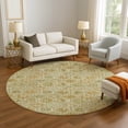 thumbnail image 1 of Addison Rugs Mayfield Premium Machine Washable Transitional Floral Beige Round Rug, 8' x 8', 1 of 6