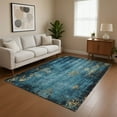 thumbnail image 1 of Addison Rugs Mayfield Premium Machine Washable Transitional Floral Blue Rectangle Rug, 10' x 14', 1 of 7