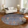 thumbnail image 1 of Addison Rugs Mayfield Premium Machine Washable Transitional Floral Blue Round Rug, 8' x 8', 1 of 6