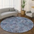 thumbnail image 1 of Addison Rugs Mayfield Premium Machine Washable Transitional Floral Blue Round Rug, 8' x 8', 1 of 6