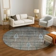 thumbnail image 1 of Addison Rugs Mayfield Premium Machine Washable Transitional Floral Brown Round Rug, 8' x 8', 1 of 6