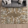 thumbnail image 1 of Addison Rugs Mayfield Premium Machine Washable Transitional Floral Chocolate Rectangle Rug, 10' x 14', 1 of 6