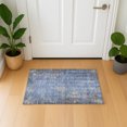 thumbnail image 1 of Addison Rugs Mayfield Premium Machine Washable Transitional Floral Denim Rectangle Rug, 1'8" x 2'6", 1 of 6