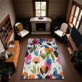 thumbnail image 1 of Addison Rugs Mayfield Premium Machine Washable Transitional Floral Ivory Rectangle Rug, 8' x 10', 1 of 6