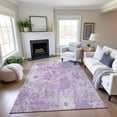 thumbnail image 1 of Addison Rugs Mayfield Premium Machine Washable Transitional Floral Lavender Rectangle Rug, 9' x 12', 1 of 6