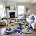 thumbnail image 1 of Addison Rugs Mayfield Premium Machine Washable Transitional Floral Navy Rectangle Rug, 9' x 12', 1 of 6