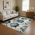thumbnail image 1 of Addison Rugs Mayfield Premium Machine Washable Transitional Floral Navy Rectangle Rug, 9' x 12', 1 of 7
