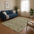 thumbnail image 1 of Addison Rugs Mayfield Premium Machine Washable Transitional Floral Pewter Rectangle Rug, 8' x 10', 1 of 7