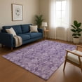 thumbnail image 1 of Addison Rugs Mayfield Premium Machine Washable Transitional Floral Plum Rectangle Rug, 9' x 12', 1 of 7