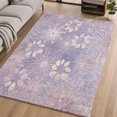 thumbnail image 1 of Addison Rugs Mayfield Premium Machine Washable Transitional Floral Purple Rectangle Rug, 9' x 12', 1 of 6