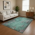 thumbnail image 1 of Addison Rugs Mayfield Premium Machine Washable Transitional Floral Seafoam Rectangle Rug, 2'6" x 3'10", 1 of 7