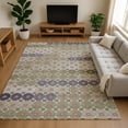thumbnail image 1 of Addison Rugs Mayfield Premium Machine Washable Transitional Geometric Aloe Rectangle Rug, 3' x 5', 1 of 7