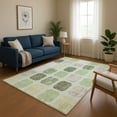 thumbnail image 1 of Addison Rugs Mayfield Premium Machine Washable Transitional Geometric Aloe Rectangle Rug, 3' x 5', 1 of 7
