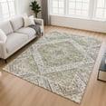 thumbnail image 1 of Addison Rugs Mayfield Premium Machine Washable Transitional Geometric Aloe Rectangle Rug, 5' x 7'6", 1 of 6