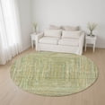 thumbnail image 1 of Addison Rugs Mayfield Premium Machine Washable Transitional Geometric Aloe Round Rug, 8' x 8', 1 of 6
