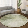 thumbnail image 1 of Addison Rugs Mayfield Premium Machine Washable Transitional Geometric Aloe Round Rug, 8' x 8', 1 of 6