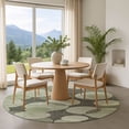thumbnail image 1 of Addison Rugs Mayfield Premium Machine Washable Transitional Geometric Aloe Round Rug, 8' x 8', 1 of 6