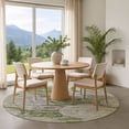 thumbnail image 1 of Addison Rugs Mayfield Premium Machine Washable Transitional Geometric Aloe Round Rug, 8' x 8', 1 of 6