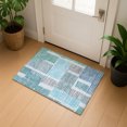 thumbnail image 1 of Addison Rugs Mayfield Premium Machine Washable Transitional Geometric Aqua Rectangle Rug, 1'8" x 2'6", 1 of 6