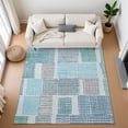 thumbnail image 1 of Addison Rugs Mayfield Premium Machine Washable Transitional Geometric Aqua Rectangle Rug, 10' x 14', 1 of 7