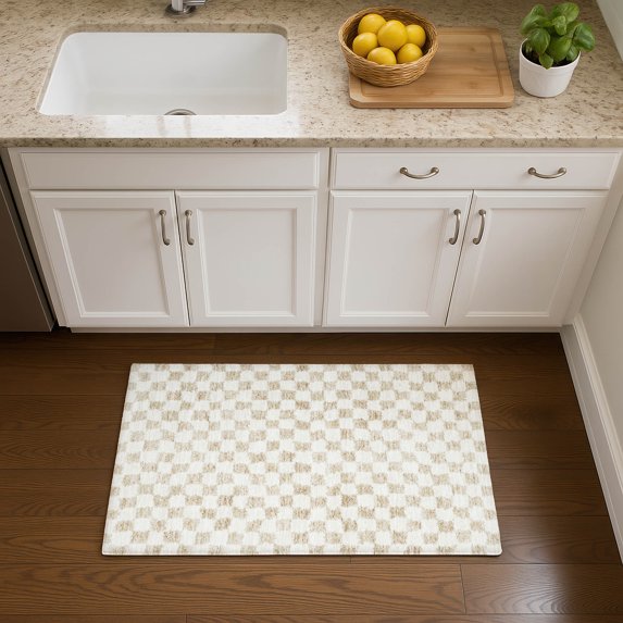 Addison Rugs Mayfield Premium Machine Washable Transitional Geometric Beige Rectangle Rug, 1'8" x 2'6"