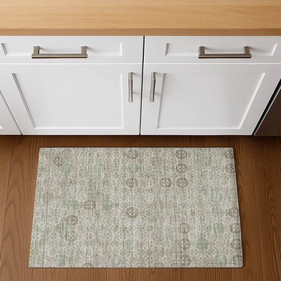 Addison Rugs Mayfield Premium Machine Washable Transitional Geometric Beige Rectangle Rug, 1'8" x 2'6"