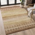 thumbnail image 1 of Addison Rugs Mayfield Premium Machine Washable Transitional Geometric Beige Rectangle Rug, 5' X 7'6" Machine Washable Transitional Geometric Beige Oversized Sherpa Throw Blanket, 1 of 6