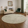 thumbnail image 1 of Addison Rugs Mayfield Premium Machine Washable Transitional Geometric Beige Round Rug, 8' x 8', 1 of 6