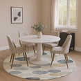 thumbnail image 1 of Addison Rugs Mayfield Premium Machine Washable Transitional Geometric Beige Round Rug, 8' x 8', 1 of 6