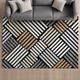 thumbnail image 1 of Addison Rugs Mayfield Premium Machine Washable Transitional Geometric Black Rectangle Rug, 3' x 5', 1 of 6