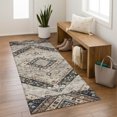 thumbnail image 1 of Addison Rugs Mayfield Premium Machine Washable Transitional Geometric Black Runner Rug, 2'3" x 7'6", 1 of 6