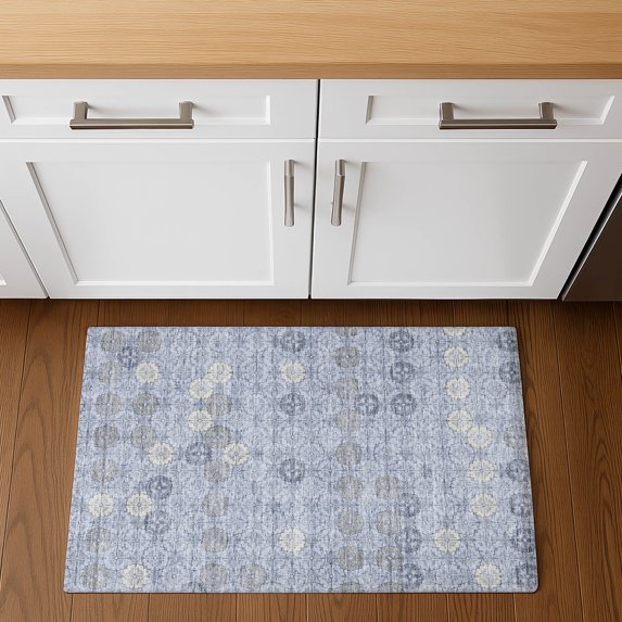 Addison Rugs Mayfield Premium Machine Washable Transitional Geometric Blue Rectangle Rug, 1'8" x 2'6"