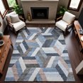 thumbnail image 1 of Addison Rugs Mayfield Premium Machine Washable Transitional Geometric Blue Rectangle Rug, 10' x 14', 1 of 6