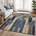 thumbnail image 1 of Addison Rugs Mayfield Premium Machine Washable Transitional Geometric Blue Rectangle Rug, 10' x 14', 1 of 6