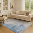 thumbnail image 1 of Addison Rugs Mayfield Premium Machine Washable Transitional Geometric Blue Rectangle Rug, 10' x 14', 1 of 7
