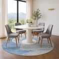thumbnail image 1 of Addison Rugs Mayfield Premium Machine Washable Transitional Geometric Blue Round Rug, 8' x 8', 1 of 6