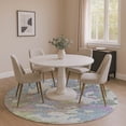 thumbnail image 1 of Addison Rugs Mayfield Premium Machine Washable Transitional Geometric Blue Round Rug, 8' x 8', 1 of 6